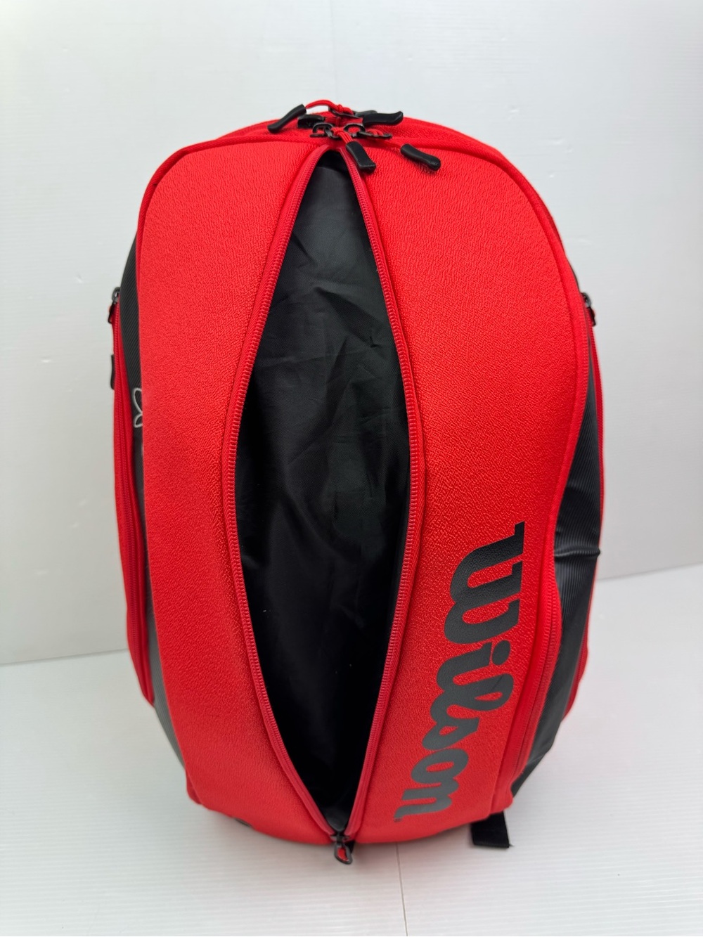 Wilson Roger Federer DNA Pro Tennis Backpack Red/Black Racquet Bag Sport Unisex - Picture 13 of 16